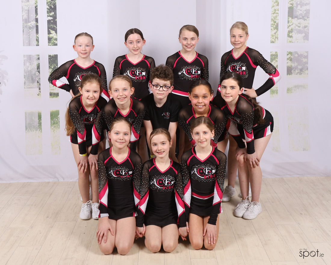 Bubblegum Youth Level 2 for Ace's 2019-2020 Season!  Reigning now as Tiny/Mini/Youth Grand Champions at Celtic Spirit 2020! Placing First after a clean and sharp routine these young athletes are showcasing exactly what we try to build here in Ace.